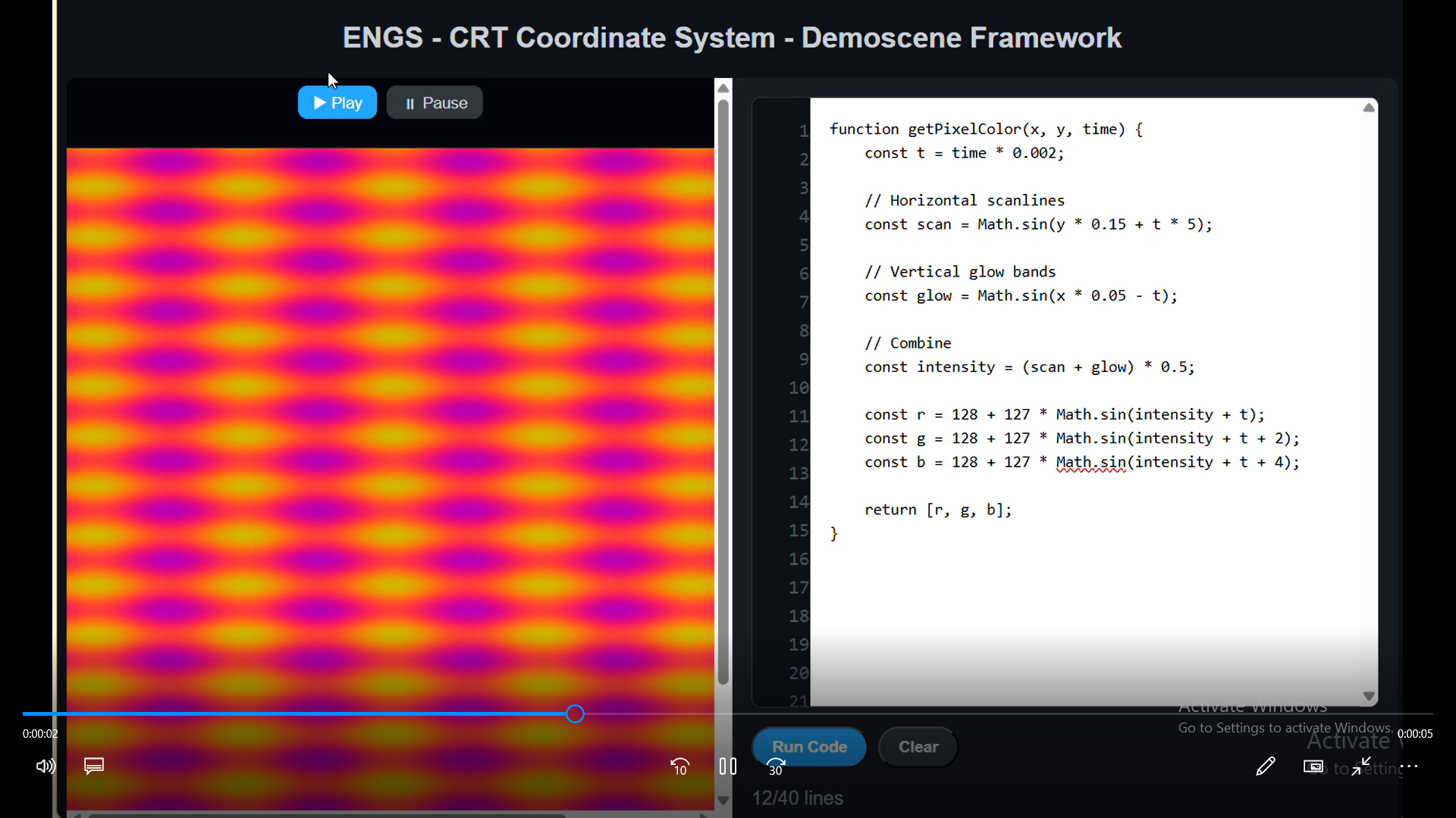 CRT Demo 1