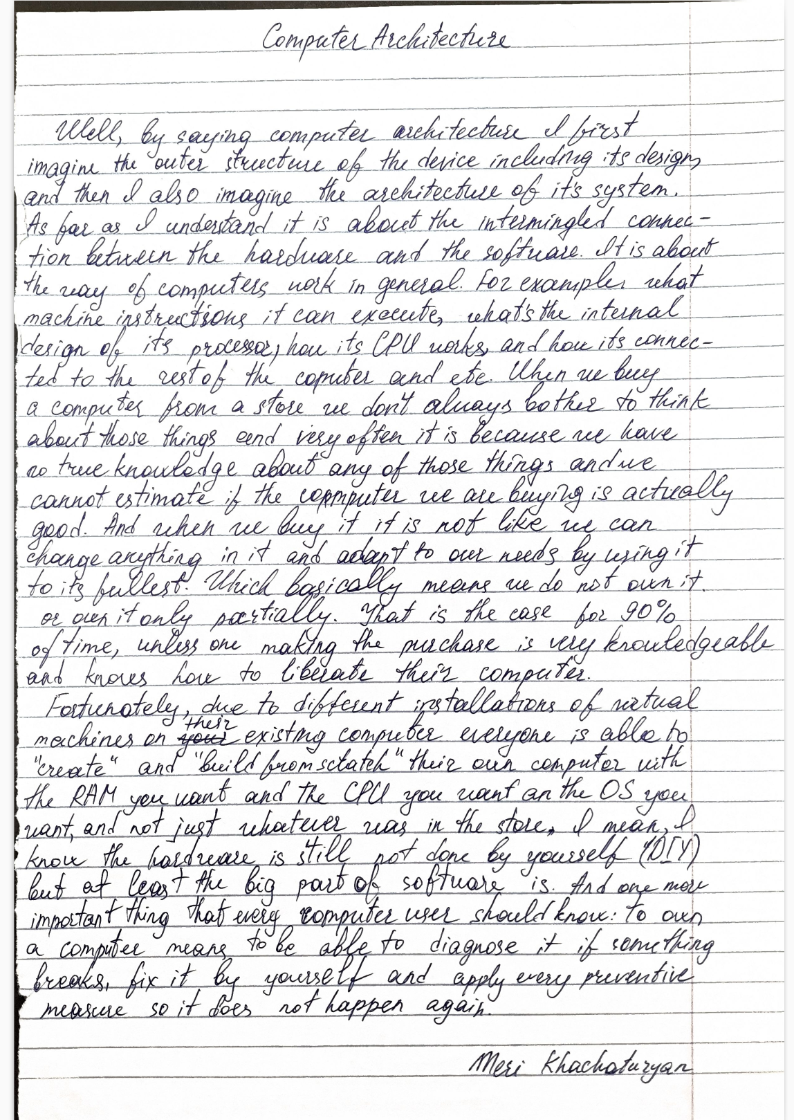 Essay 3: Comp Architecture