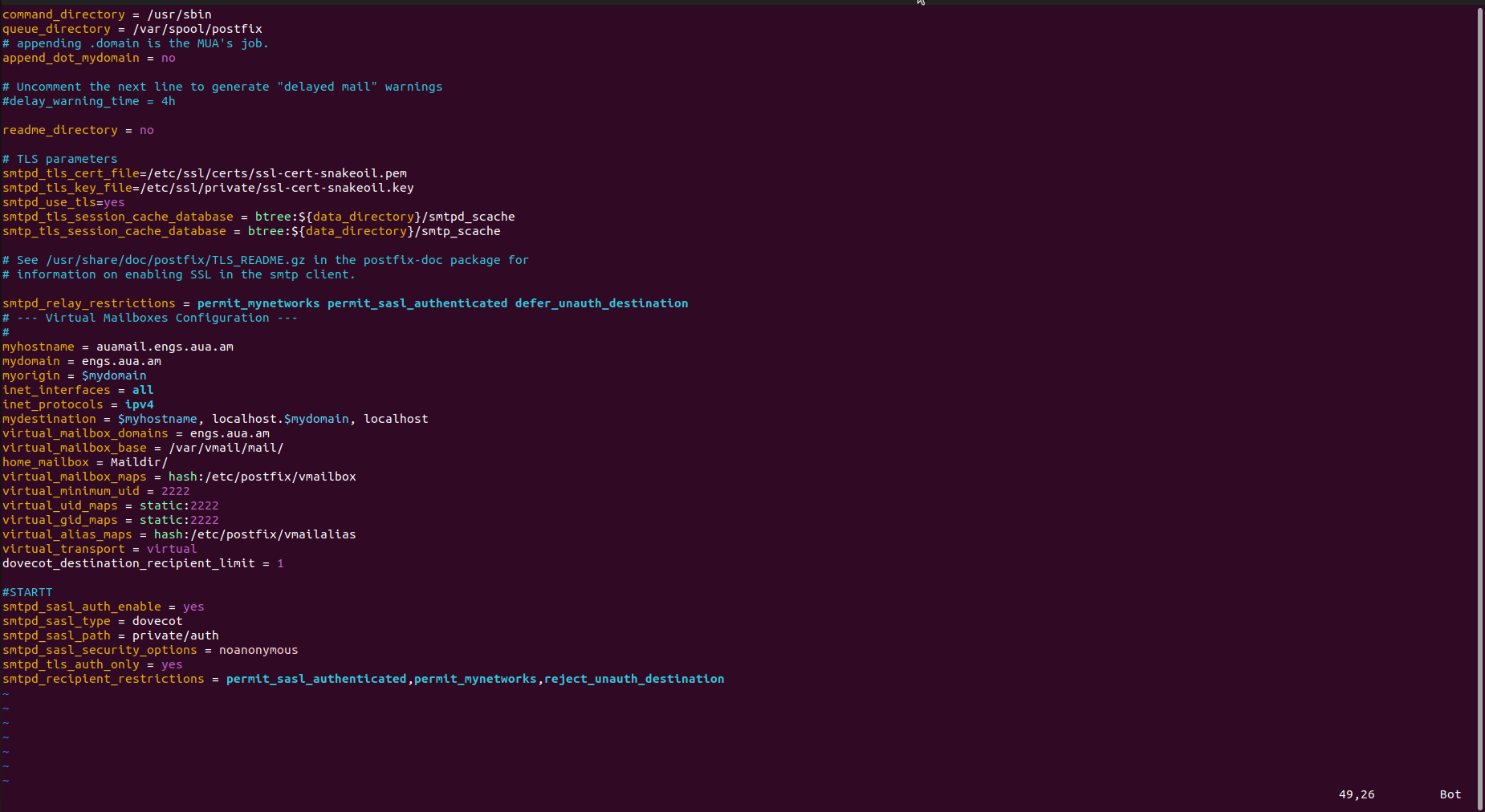 Postfix Configuration 2