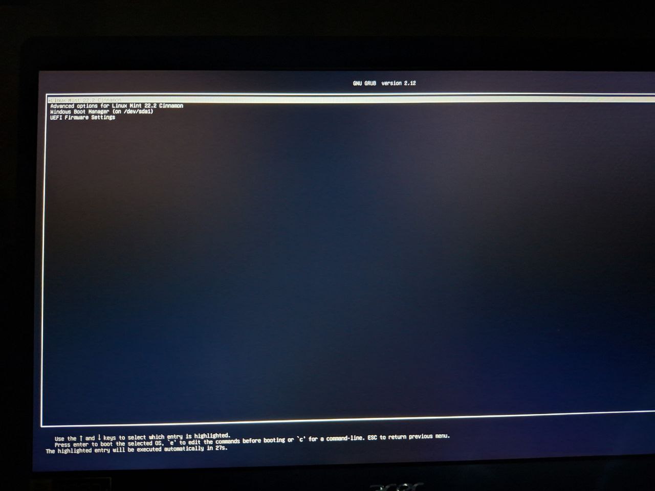 Dual boot step 1